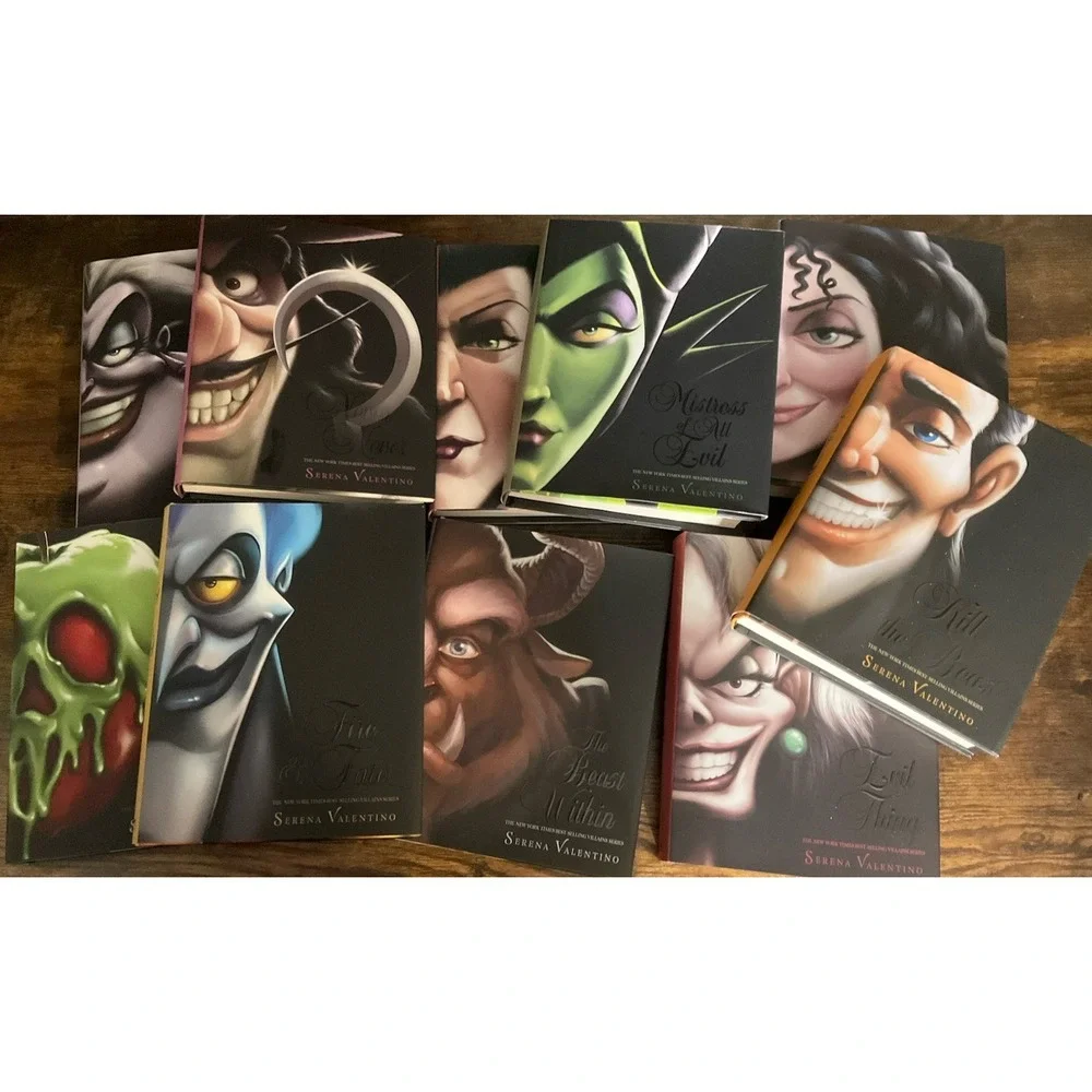 Disney VILLAINS Serena Valentino Hardcover Book Lot of 10 First Edition